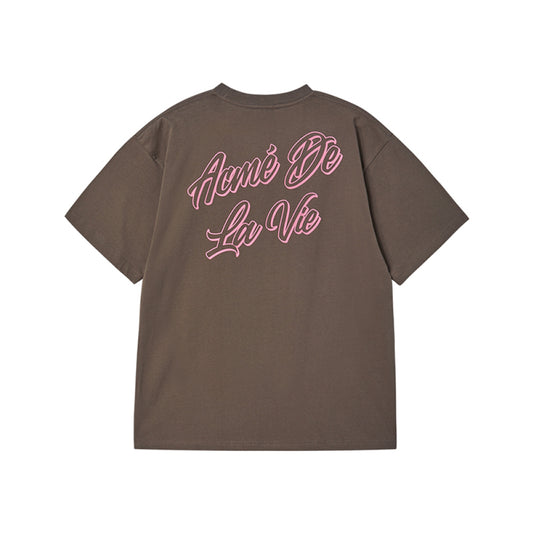OUTLINE SCRIPT LOGO SHORT SLEEVE T-SHIRT COCOA