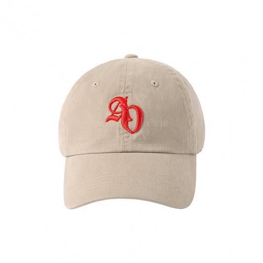 COLOR POINT SMALL SYMBOL BALL CAP BEIGE