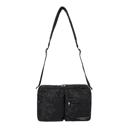 CAMOUFLAGE SQUARE CROSS BAG BLACK