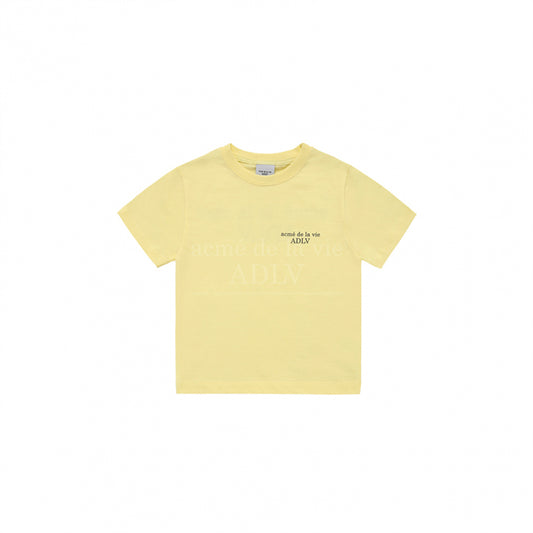 KIDS BASIC LOGO SHORT SLEEVE T-SHIRT LIGHT YELLOW