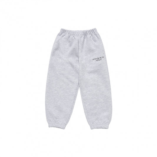 KIDS BASIC LOGO PANTS MELANGE