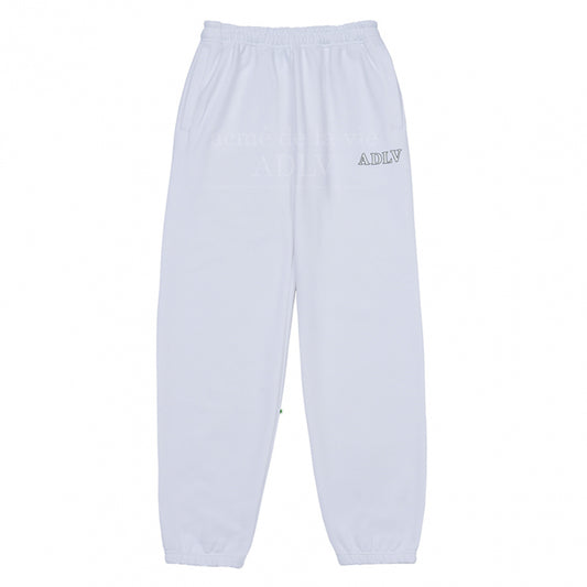 OUTLINE PRINTING LOGO TRAINING PANTS WHITE