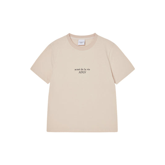 BASIC LOGO WOMAN SHORT SLEEVE T-SHIRT DARK BEIGE