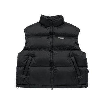 BASIC LOGO OVERSIZE SHORT DUCK DOWN VEST BLACK