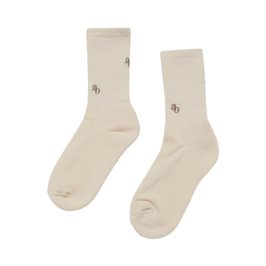 SMALL SYMBOL LOGO POINT  SOCKS BEIGE