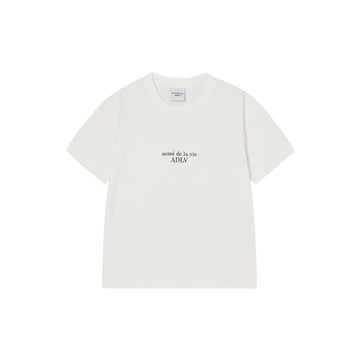 BASIC LOGO WOMAN SHORT SLEEVE T-SHIRT CREAM