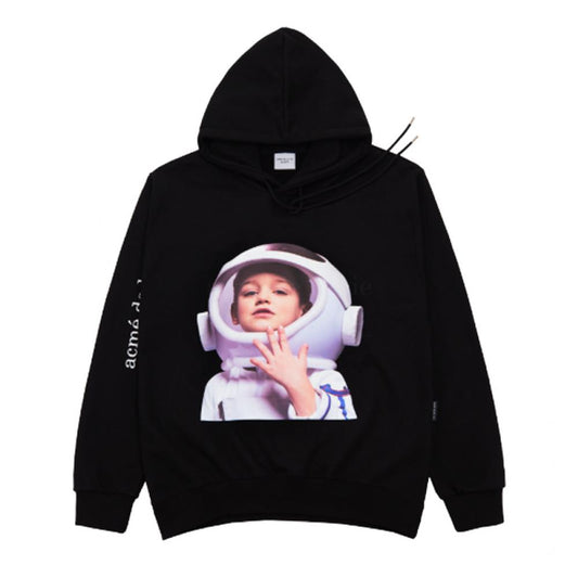 ADLV BABY FACE HOODIE BLACK ASTRONAUT