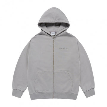 [acmé de la vie X HOSHI]  BASIC BIO WASHING HOODIE ZIP UP GREY