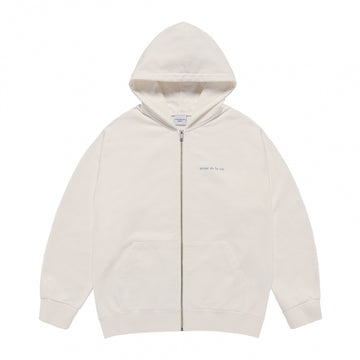 [acmé de la vie X HOSHI]  BASIC BIO WASHING HOODIE ZIP UP CREAM