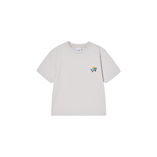 KIDS CLAY ALIEN SHORT SLEEVE T-SHIRT LIGHT GRAY