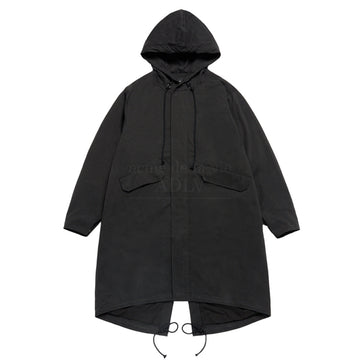 SCRIPT LOGO PRINTING FISHTAIL JACKET BLACK