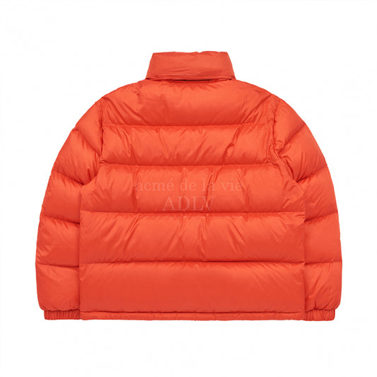 BASIC LOGO OVERSIZE DUCK DOWN JACKET ORANGE