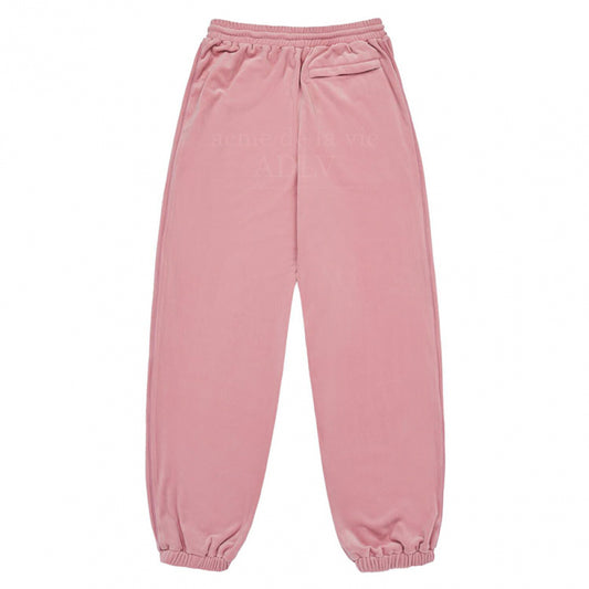 NEW SYMBOL LOGO VELOUR SET UP PANTS PINK