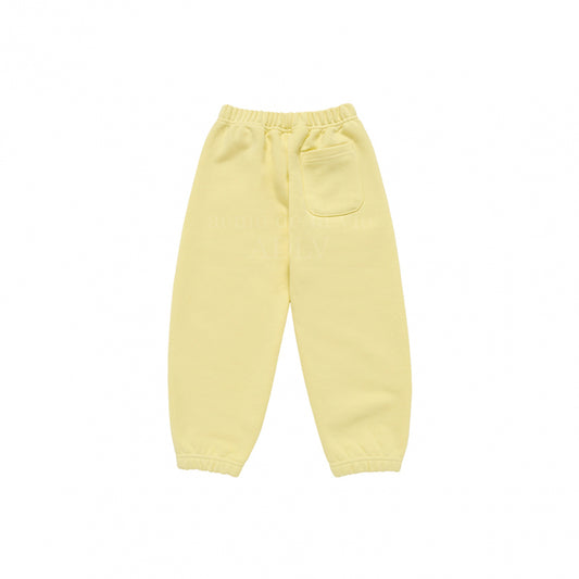KIDS BASIC LOGO PANTS LIGHT YELLOW