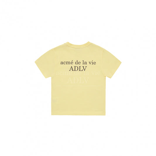 KIDS BASIC LOGO SHORT SLEEVE T-SHIRT LIGHT YELLOW