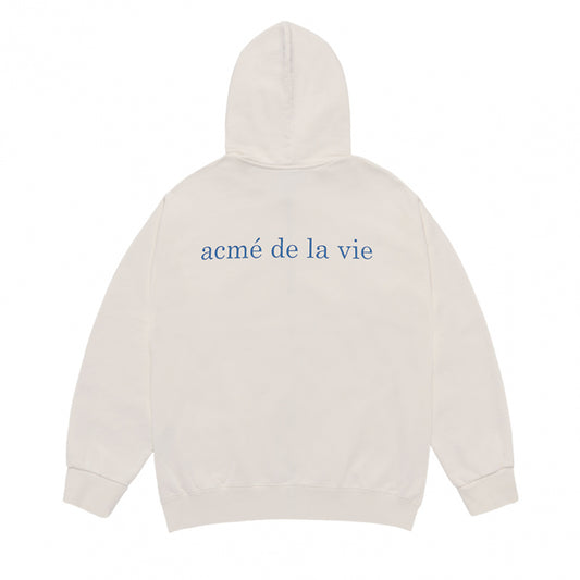 [acmé de la vie X HOSHI]  BASIC BIO WASHING HOODIE ZIP UP CREAM
