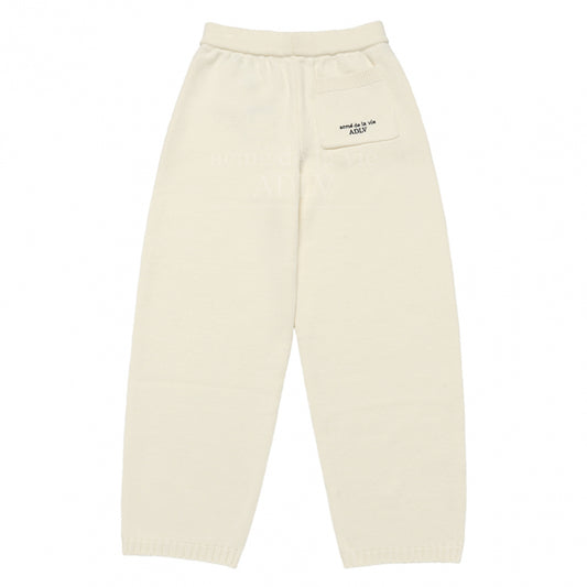 [acmé de la vie X HOSHI] OVERSIZE SET UP KNIT PANTS CREAM