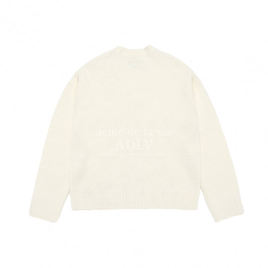 [acmé de la vie X HOSHI] V NECK BOUCLE CARDIGAN CREAM