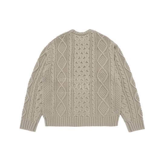 [acmé de la vie X HOSHI] LOW GAUGE CABLE KNIT BEIGE