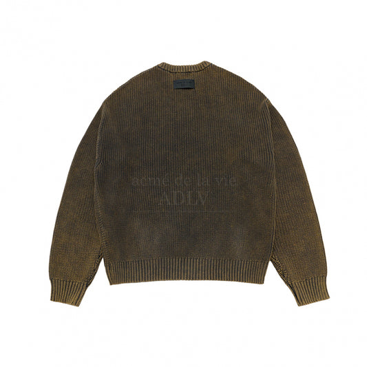 SPRAY WASHING OVERSIZE KNIT BLACK
