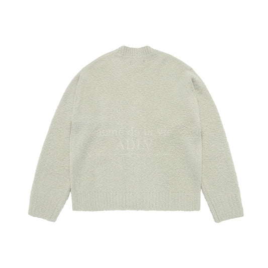 [acmé de la vie X HOSHI] V NECK BOUCLE CARDIGAN MINT