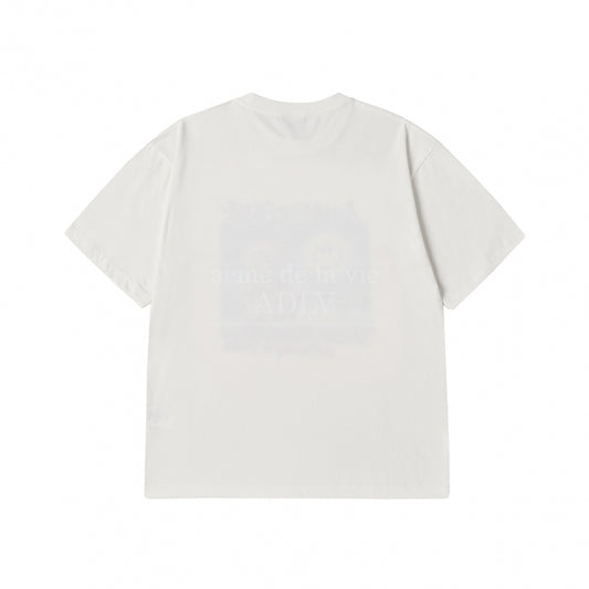 RUNNING SANTA BEAR SHORT SLEEVE T-SHIRT CREAM