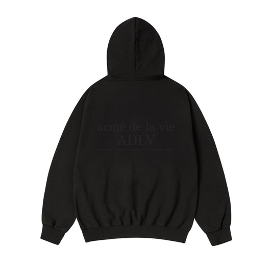 GRUNGE REVERSAL LOGO HOODIE BLACK