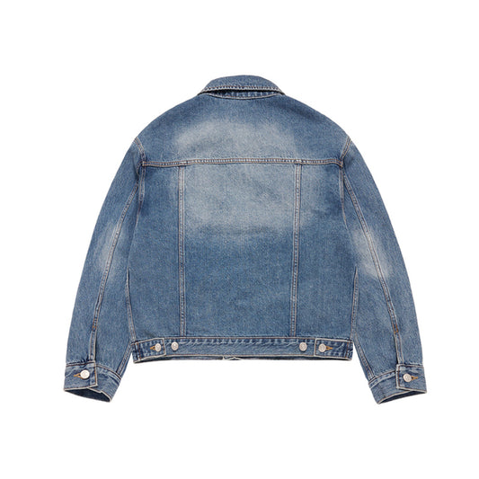 DENIM SET UP TRUCKER JACKET BLUE