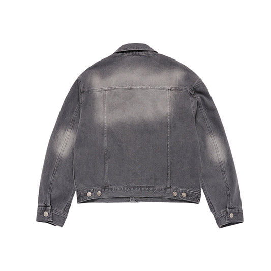 DENIM SET UP TRUCKER JACKET GRAY