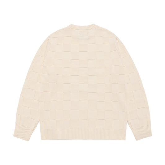 SQUARE STRUCTURE ARTWORK KNIT IVORY