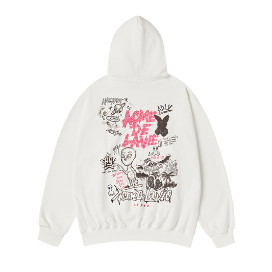 ALIEN UNIVERSE HOODIE CREAM