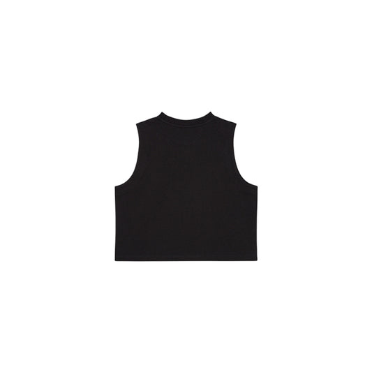 BASIC LOGO WOMAN CROP SLEEVELESS BLACK