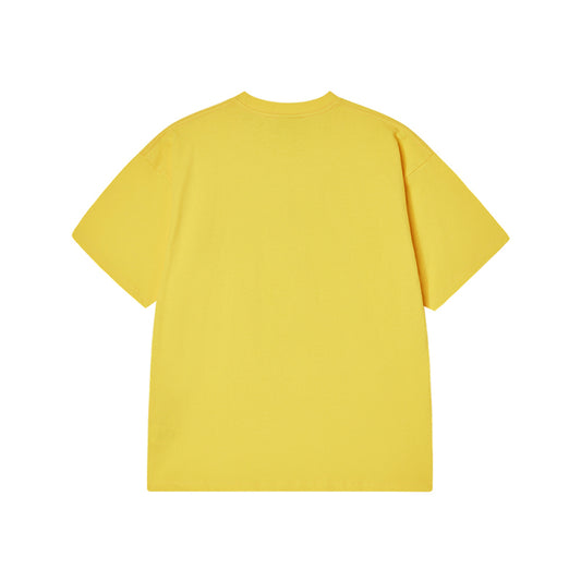 CARTOON CHINCHILLA SHORT SLEEVE T-SHIRT YELLOW