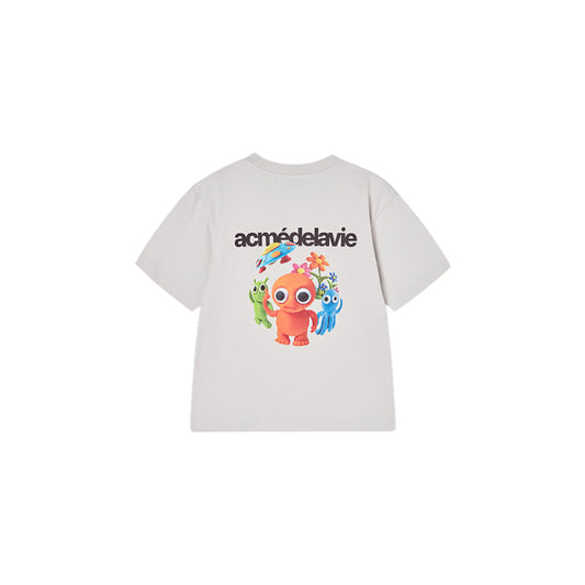 KIDS CLAY ALIEN SHORT SLEEVE T-SHIRT LIGHT GRAY
