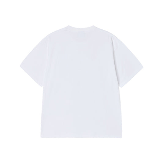 INK STAMP LOGO SHORT SLEEVE T-SHIRT WHITE