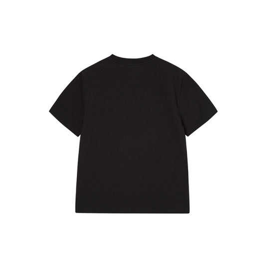 OIL PAINTING GRAPHIC WOMAN SHORT SLEEVE T-SHIRT BLACK
