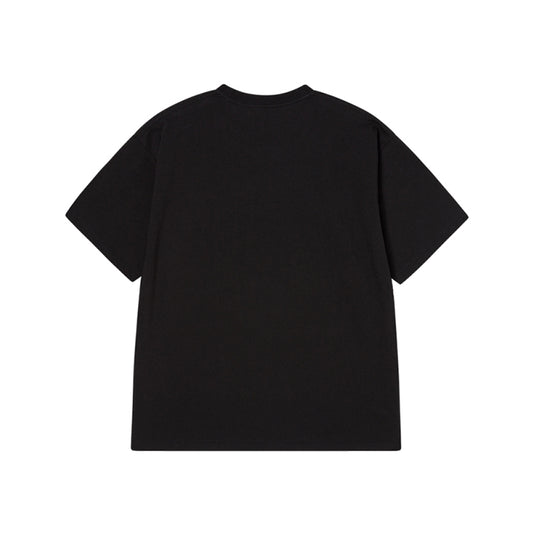 ROUGH PAINTING LOGO SHORT SLEEVE T-SHIRT BLACK