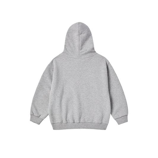 KIDS BOX BASIC LOGO HOODIE ZIP UP MELANGE