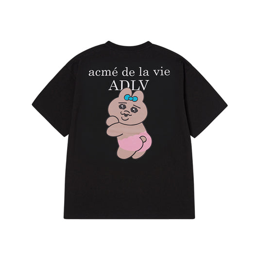 OPANCHU USAGI X ADLV TANNING OPANCHU BASIC LOGO SHORT SLEEVE T-SHIRT BLACK