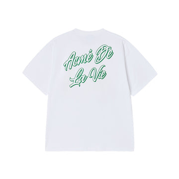 OUTLINE SCRIPT LOGO SHORT SLEEVE T-SHIRT WHITE