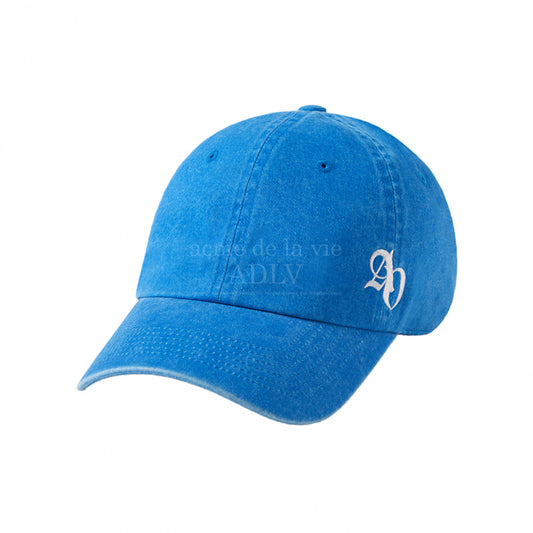 SIDE SYMBOL POINT PIGMENT WASHING BALL CAP BLUE