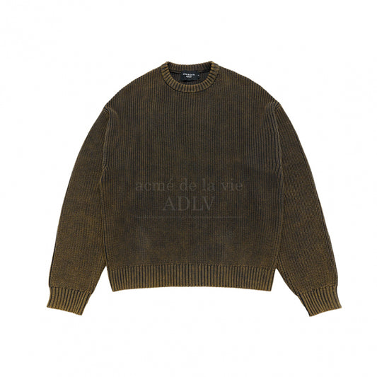 SPRAY WASHING OVERSIZE KNIT BLACK
