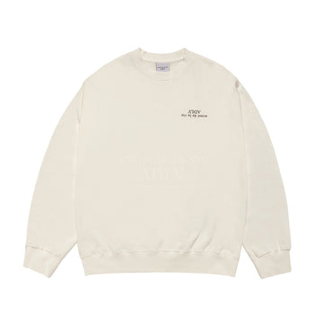 UPSIDE DOWN LOGO NAPPING ZURRY SWEATSHIRTS IVORY