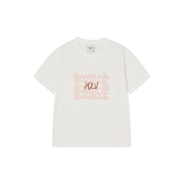 OIL PAINTING GRAPHIC WOMAN SHORT SLEEVE T-SHIRT CREAM