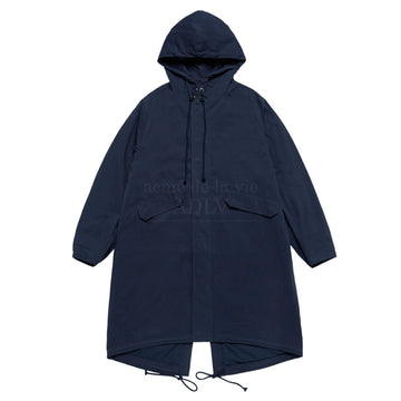 SCRIPT LOGO PRINTING FISHTAIL JACKET NAVY