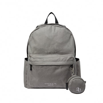 [acmé de la vie X HOSHI]  BASIC LOGO SIMPLE COTTON BACKPACK LIGHT KHAKI