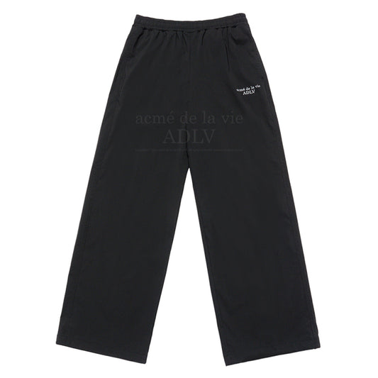 BASIC LOGO NYLON SET UP PANTS BLACK