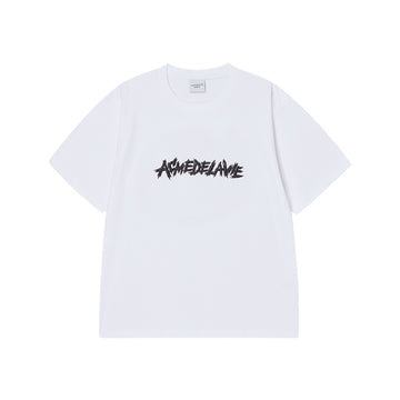 ROUGH PAINTING LOGO SHORT SLEEVE T-SHIRT WHITE