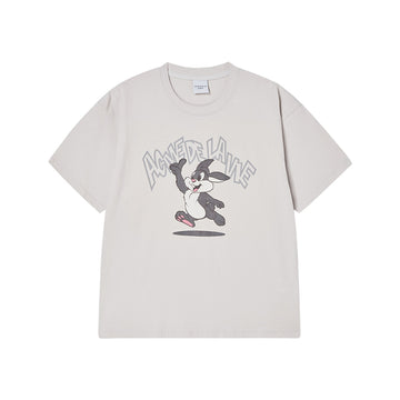 CARTOON CHINCHILLA SHORT SLEEVE T-SHIRT LIGHT GRAY