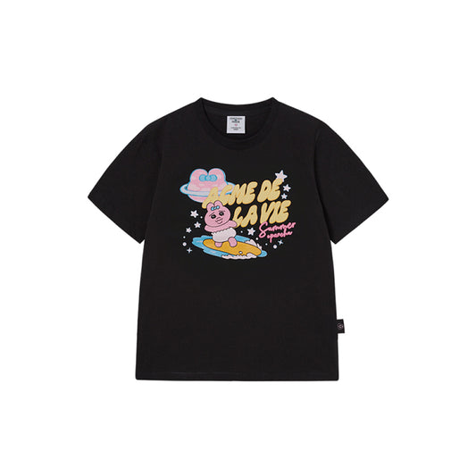 OPANCHU USAGI X ADLV WOMAN SURFING OPANCHU STANDARD SHORT SLEEVE T-SHIRT BLACK